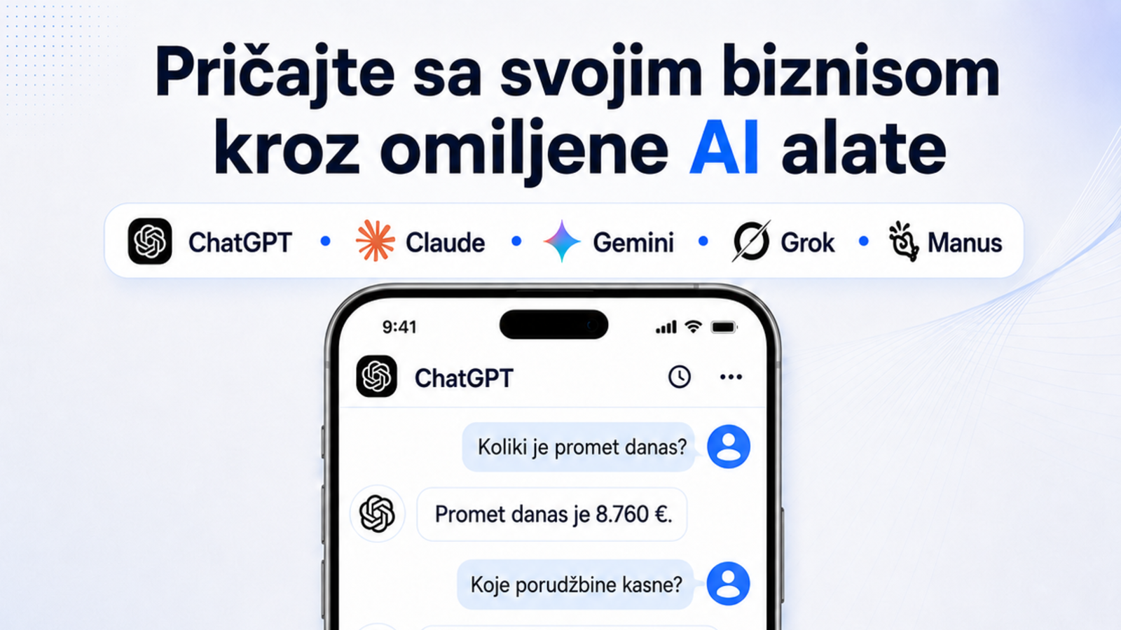 Pričajte sa svojim biznisom kroz AI alate koje već koristite